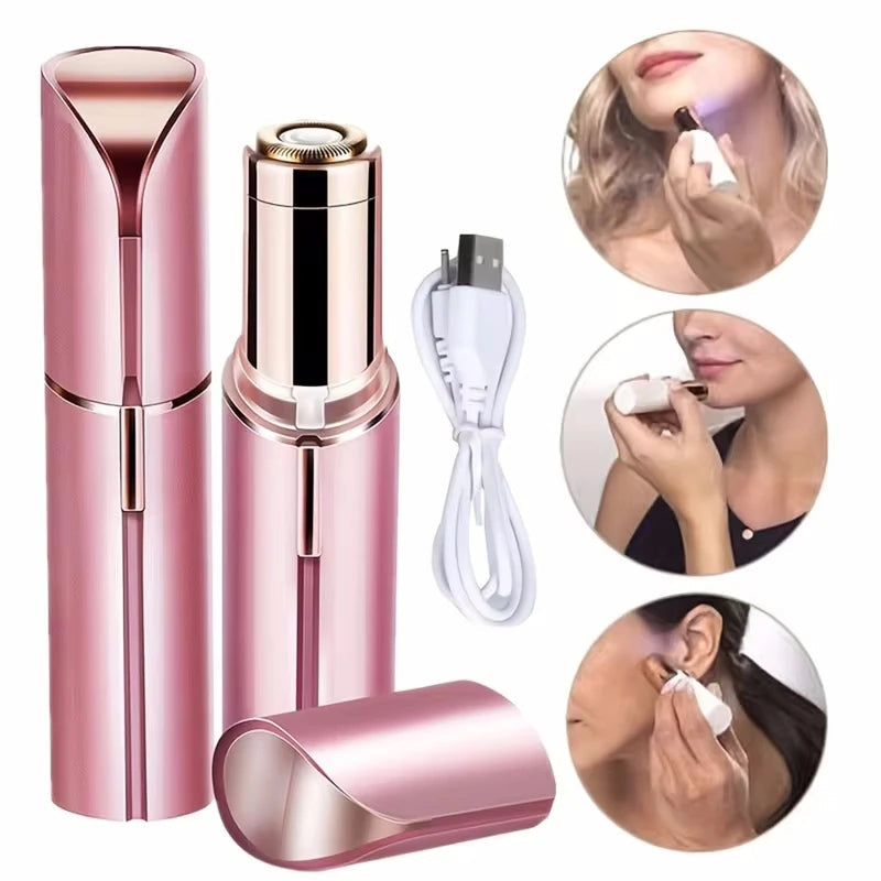 Portable Lipstick Shaped Electric Hair Remover For Women Painless And Effective Facial Hair Removal Home Razor Shaver Tool