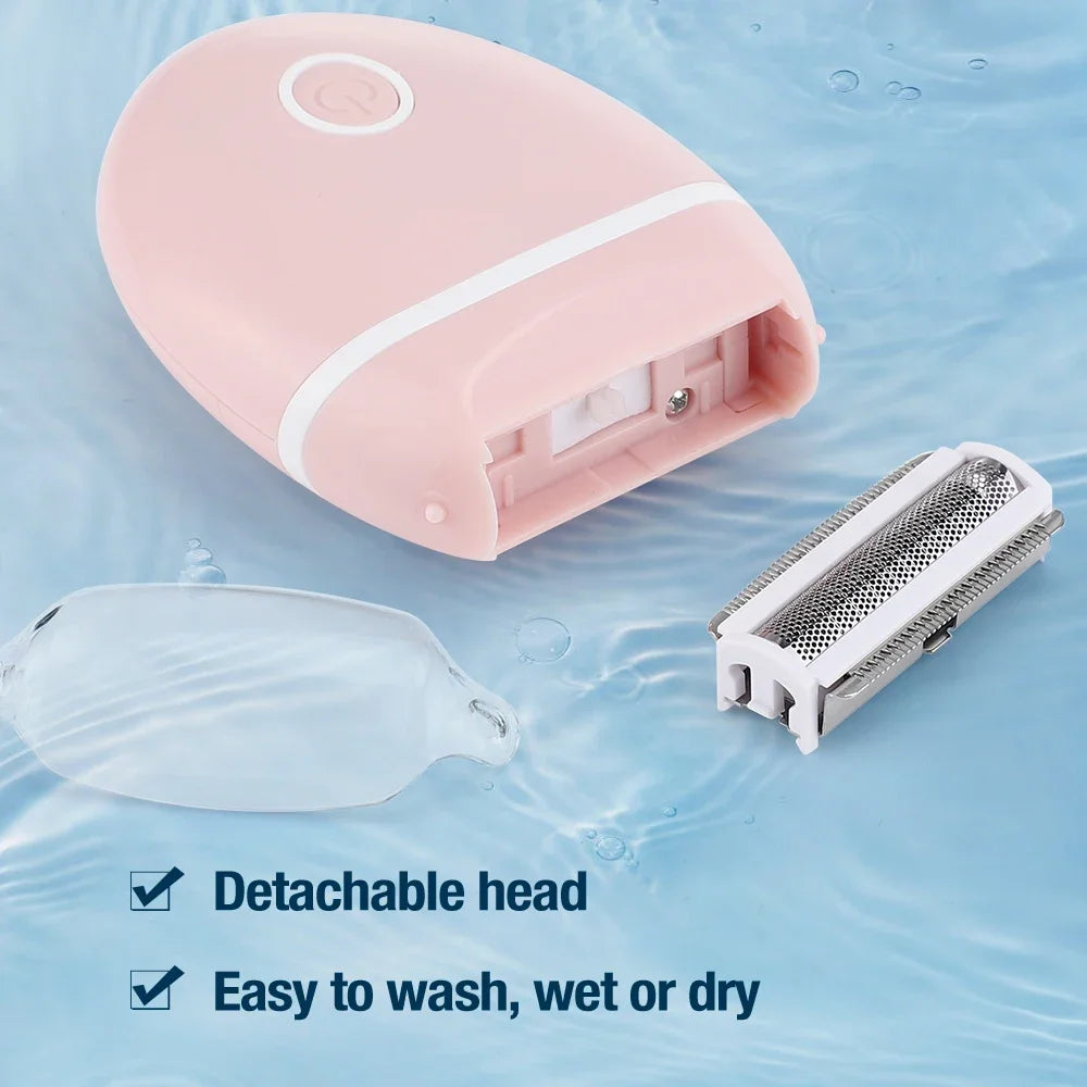 Women's 3 in 1 Shaver Electric Mini Washable Razor Special Hair Removal Equipment for Whole Body Leg Armpit Intimate Area