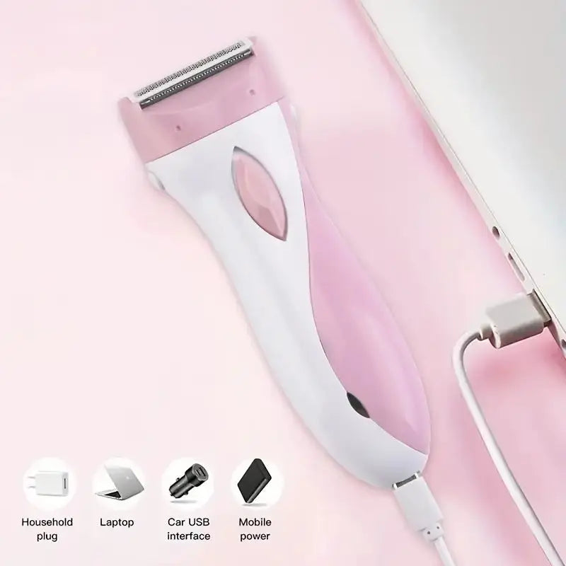 Women's Electric Razor - USB Rechargeable Foil Shaver with Stainless Steel Blades